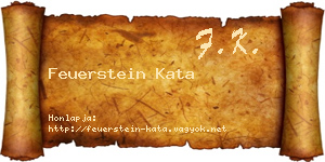 Feuerstein Kata névjegykártya